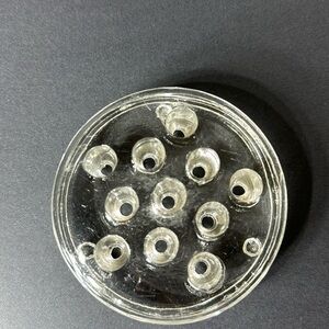 Vintage Clear 11 Hole Glass Flower Frog Floral Stem Arranging‎